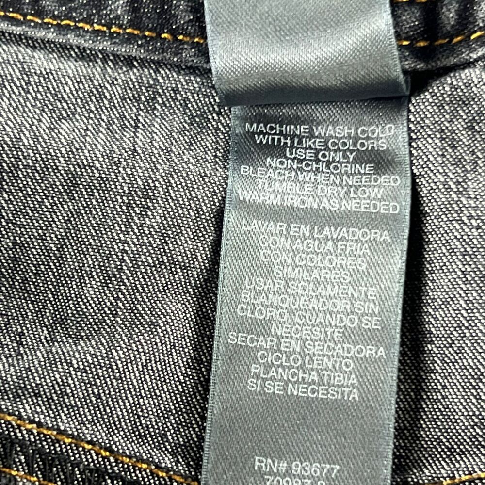 Bisou Bisou Womens Flat Front Dark Blue Denim 15" Skirt Size 16 - Picture 4 of 8